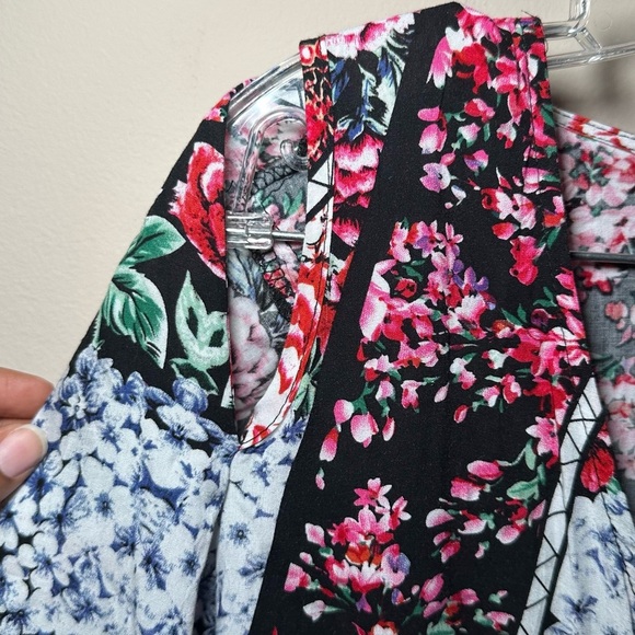 Johnny Was Artsy Floral Long Sleeve High Low Art To Wear Boho Dress Size Large - Picture 2 of 16